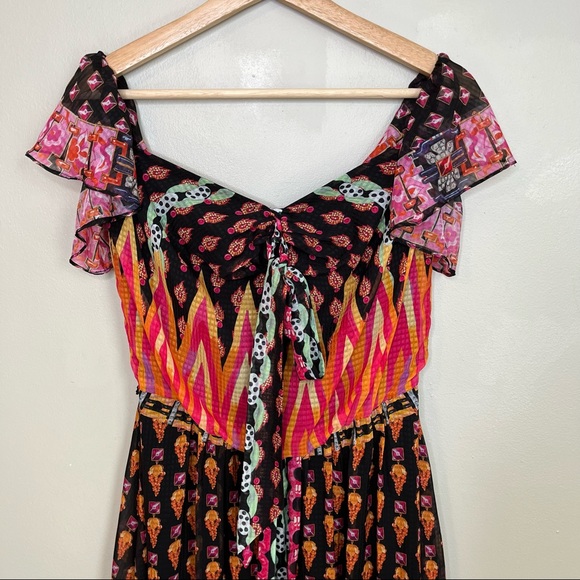 Temperley London Black Twist Millais Halter Short Sleeve Casual Maxi Dress - Picture 5 of 14